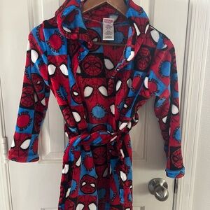 Marvel Spider-Man Kids' Plush Robe - Red and Blue